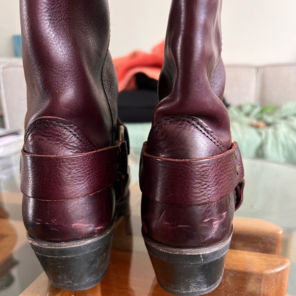 Burgundy Frye harness boots size 8 - Picture 5 of 5